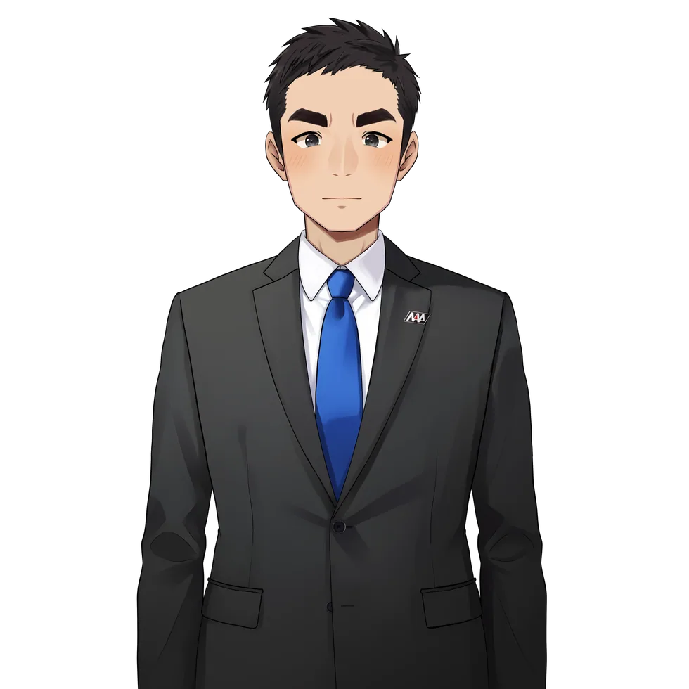 男性の企業案内アバター